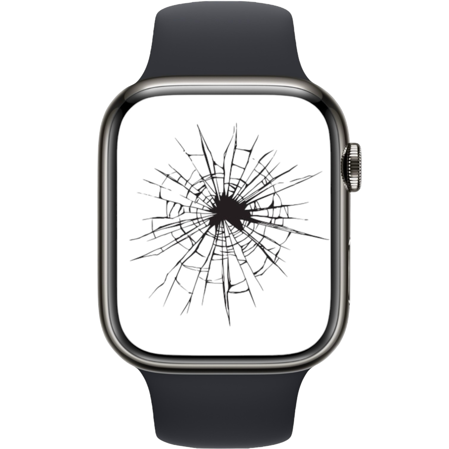 Výměna prasklého skla displeje - Servis na Apple Watch 7 (45mm)