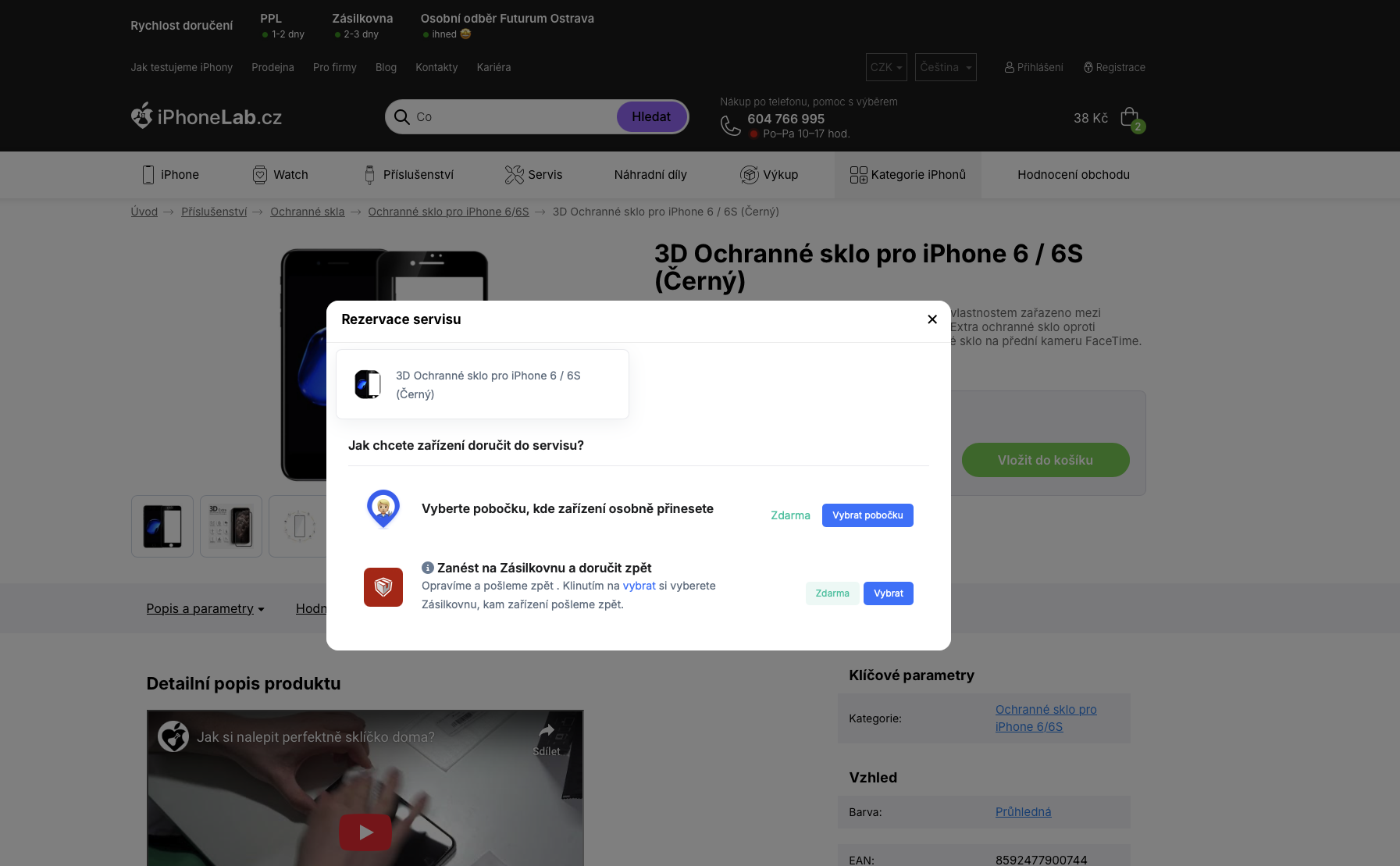 Shoptet Widget – proces rezervace